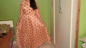 Embroidered Dress with Print