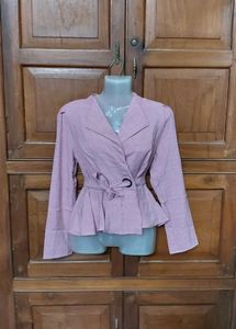 Belted Blazer Top