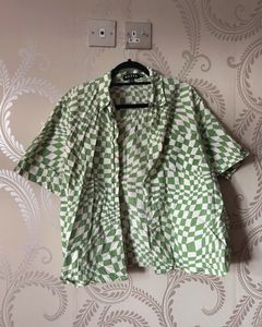 Motel Rocks Green Checker Shirt & Shorts Set