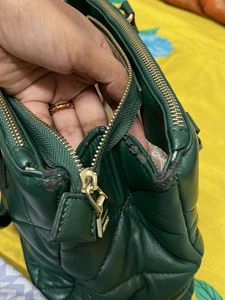 Prada master copy Green Quilted Handbag