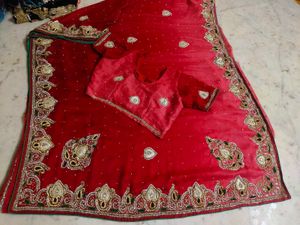 Red ♥️ Saree With Blouse ✨🔥