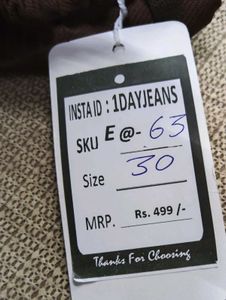 E@63 Size-30 Straight Jeans