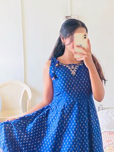 Elegant Blue Ethnic Gown