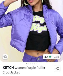 Ketch Purple Puffer Jacket