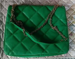 Quilted Green Shoulder Bag