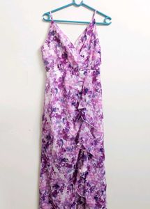 Floral Printed Wrap Style Maxi Dress
