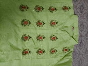 Lime Green Embroidered Kurti