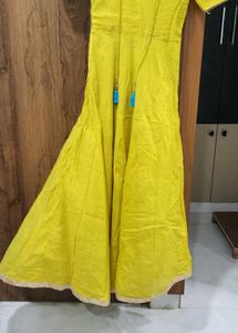 Festive Long Ethnic Dress With Pant