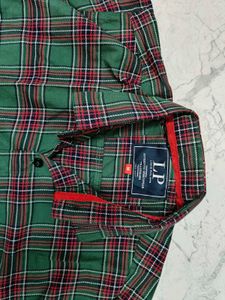 LP Green &amp; Red Plaid Shirt