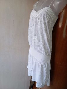 Polka Dot White Dress
