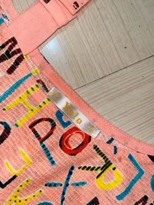 Pink Alphabet Print Top