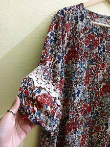 Korean Top With Balloon Sleeves