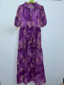 Purple Floral Maxi Dress