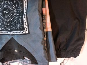 Elegant black printed Kurta Set with off shoulder