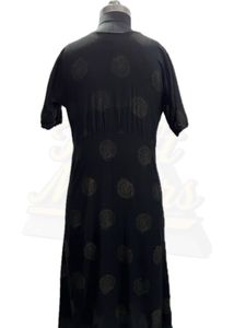 Black Printed Long Dress
