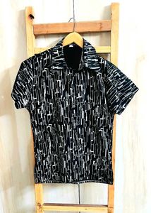 Black Printed Shirt Size-34-36