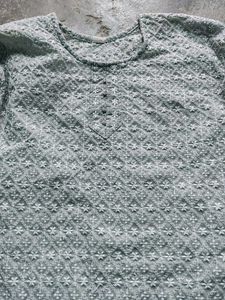 Embroidered Cotton Kurta