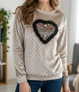 Velvet Heart Embellished Top