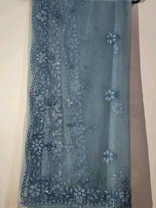 Sky Blue Glitter Work Lehenga with Blouse a