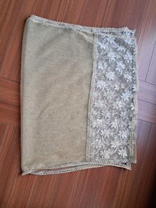 43)Peach Palazzo &amp; Dupatta Set