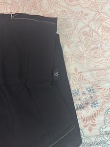 Black Zipper Accent Pants