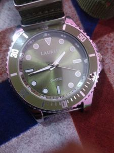 Laurels Olive Green Quartz Watch