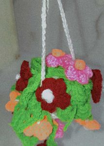 Crochet Flower Hanging Decor