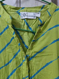 Westside Lehriya Printed Green Long Kurta