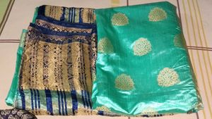 Elegant Turquoise Saree &amp; blouse