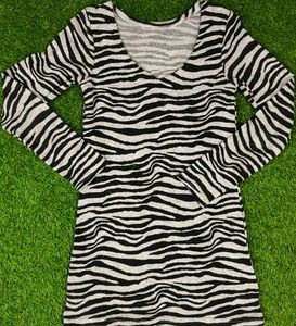 Zebra Print Mini Dress