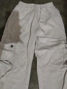 Light Lavender Cotton Cargo Pants