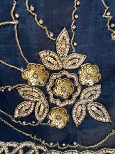 Navy Blue handwork Saree