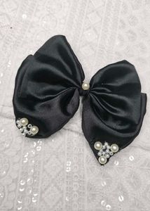 Elegant Black Bow Hair Clip