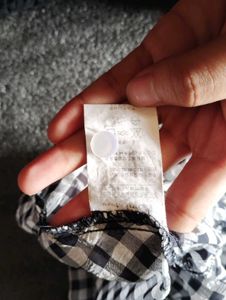 Checked Peplum Top