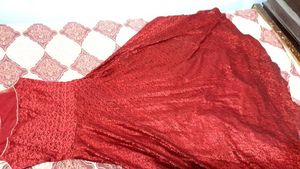 Elegant Red Embellished Gown