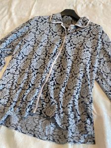 Grey Trendy Floral Shirt☀️