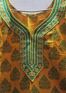 Yellow And Green Kurti