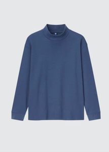 Uniqlo Soft Touch Mock Neck Long Sleeve T-Shirt