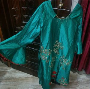 Silk Green Kurti
