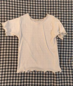 white slimfit top