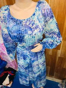 Blue Floral Maxi Dress