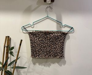 Leopard Print Tube Top