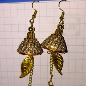 Golden Jhumka Earrings
