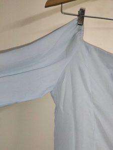 Light Blue Button-Down Top
