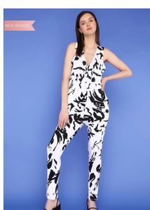 Black and white jumpsuit