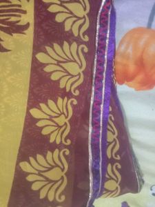 Yellow and Brown Saree