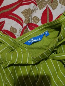 Green Striped Top and Pants Set