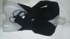 Black Ribbed Cutout Crop Top