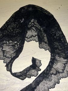 Elegant Black Lace Hijab