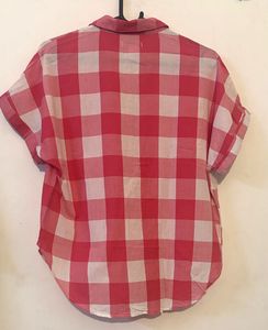 pink &amp; White Checkered Top